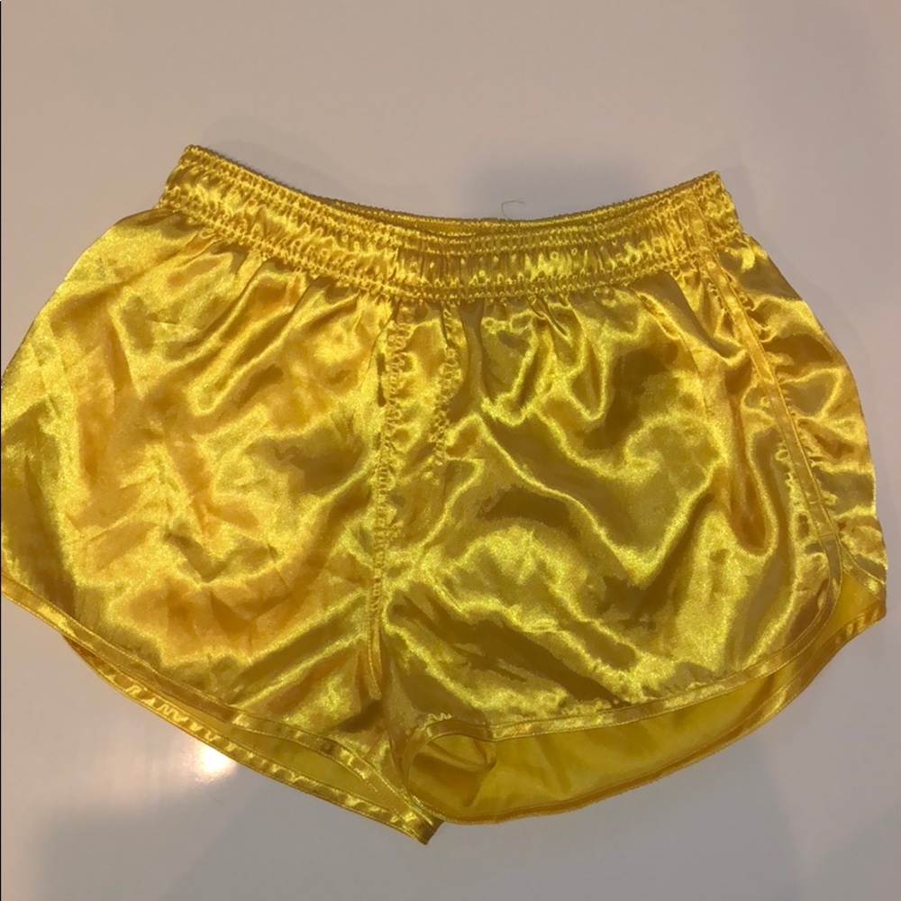 Bjorn Borg Swedish Sport Satin Yellow Shorts Small